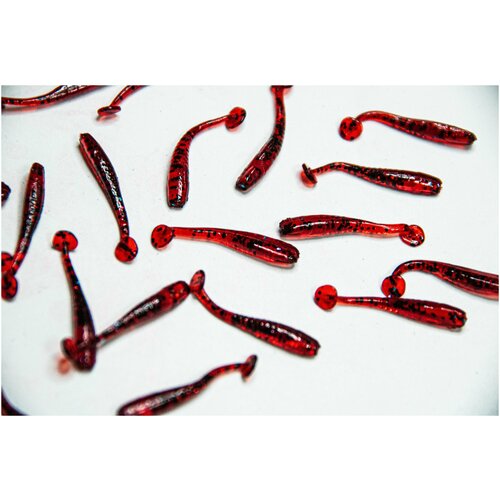 Силиконовая приманка Mini minnow 25 мм цвет Рубин 20 шт уп Nano minnow мормышинг 260₽