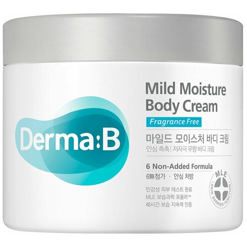 Derma B Крем для тела Mild Moisture Body Cream гипоаллергенный, 430мл, Корейская косметика