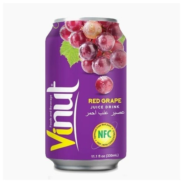 Напиток сокосодержащий Vinut со вкусом красного винограда 330 мл - фотография № 7