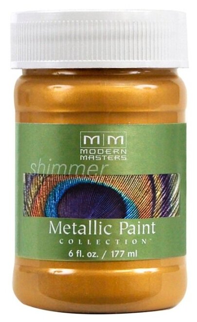 Modern Masters Metallic paint Краска с эффектом яркого металлика и перламутра (Олимпийское золото, банка, 0,177 л)