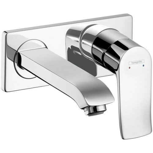 Смеситель hansgrohe Metris для раковины настенный с длинным изливом, хром 31086000