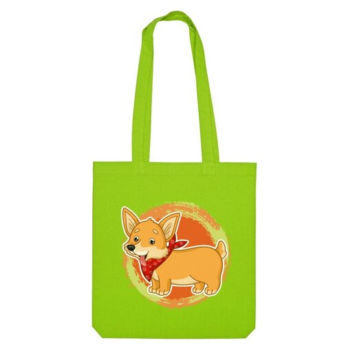 Сумка шоппер Us Basic, зеленый сумка корги мультяшная собака оранжевый