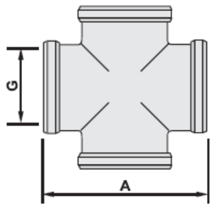 Крестовина никелированная 1/2" Valtec - фото №2