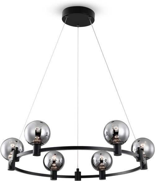 Подвесная люстра Freya Urban FR4005PL-06B, LED, кол-во ламп:6шт, Черный
