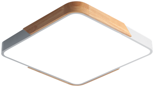 Светильник светодиодный потолочный Jazzway PPB Sсandic-S 36w 4000K WH/W с деревянной планкой IP20 330*330*50