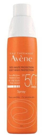 Солнцезащитный крем для лица и тела Avene SPF 50+ для чувствительной кожи, 200 мл