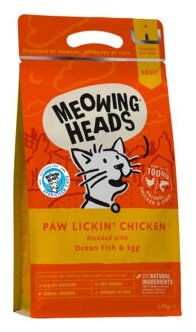Meowing Heads Для Взрослых кошек с Курицей и рисом Куриное наслаждение (Paw Lickin’ Chicken 450g) MCK450 | Paw Lickin’ Chicken 450g 0,45 кг 20980 (2 шт)