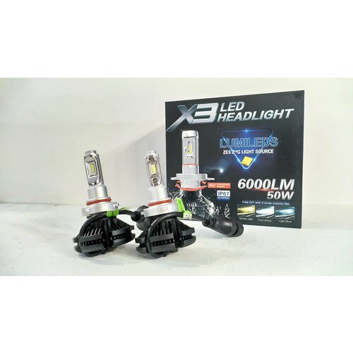 Комплект светодиодных ламп X3 Led Headlight HB3(9005) 50W 6000Lm (2 шт. / комплект) - арт. 1143