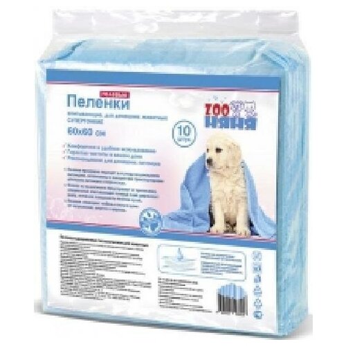 ЗОО Няня 3518 Пеленки гелевые супертонкие дживотных 60*60*10шт (10 шт)