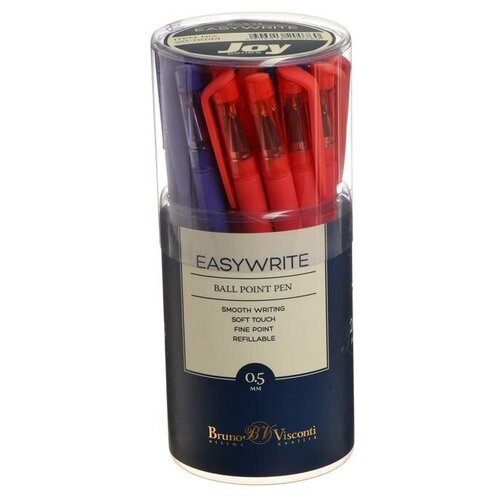 Ручка шариковая BrunoVisconti EasyWrite. JOY стержень синий 0.5мм микс 20-0044 1113846 ручкa brunovisconti шариковая 0 5 мм синяя easywrite joy арт 20 0044