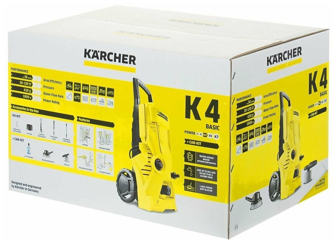 Мойка высокого давления Karcher K4 Basic Car, 130 бар, 420 л/ч - фотография № 17