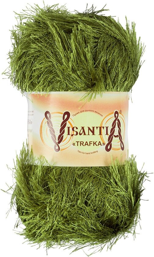 Пряжа VISANTIA "TRAFKA" 100% полиэстер 100 г 150 м №0044 бл. зеленый