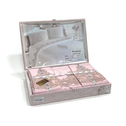 Essen Постельное белье Anastasia цвет: пудровый (2 сп. евро) br38512