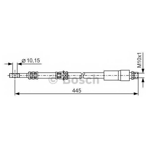 Шланг тормозной OPEL ASTRA H/ZAFIRA 1.2-2.0 04- 445мм передний