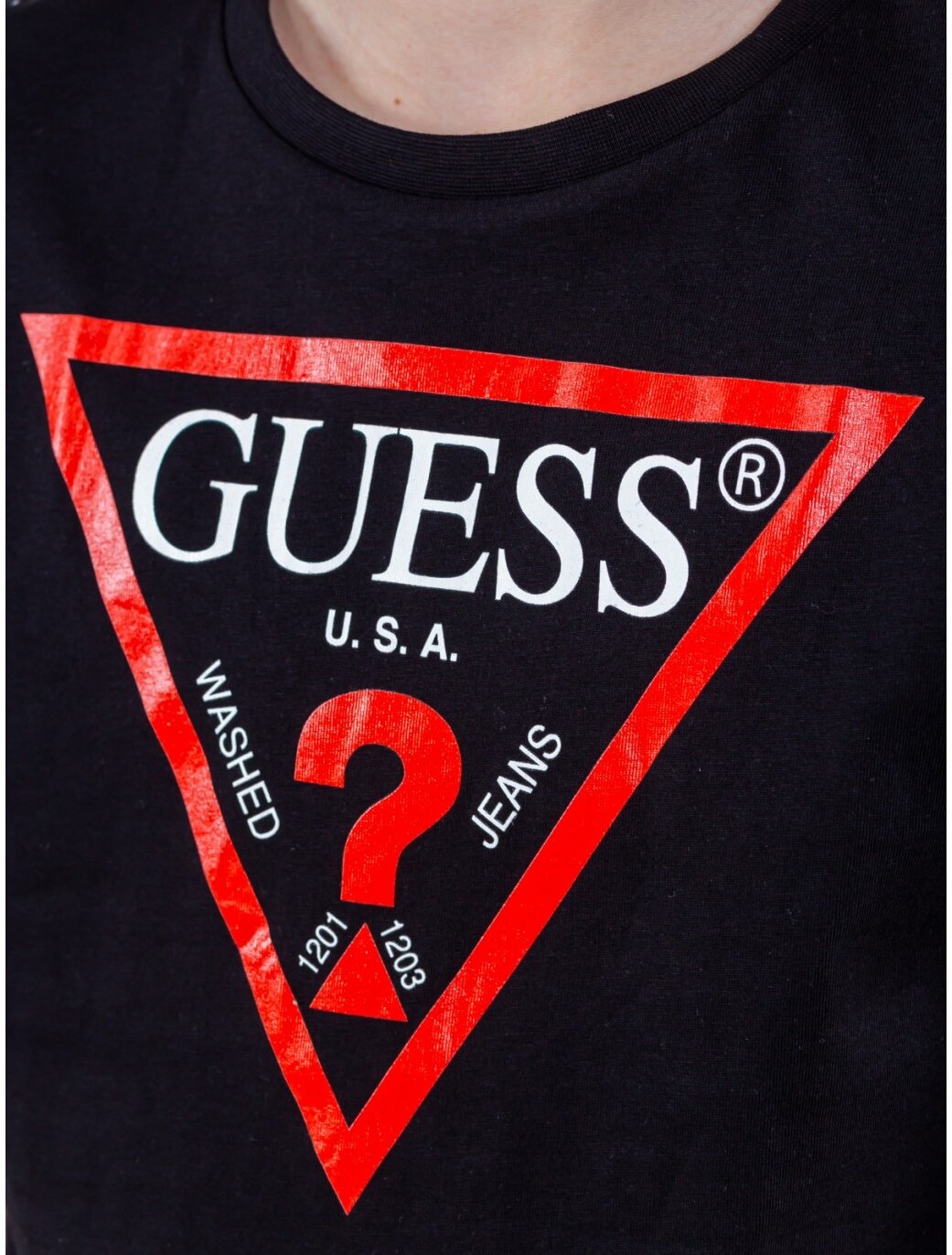 Футболка GUESS SS T-Shirt_Core, , размер 140-146, черный — фото 1