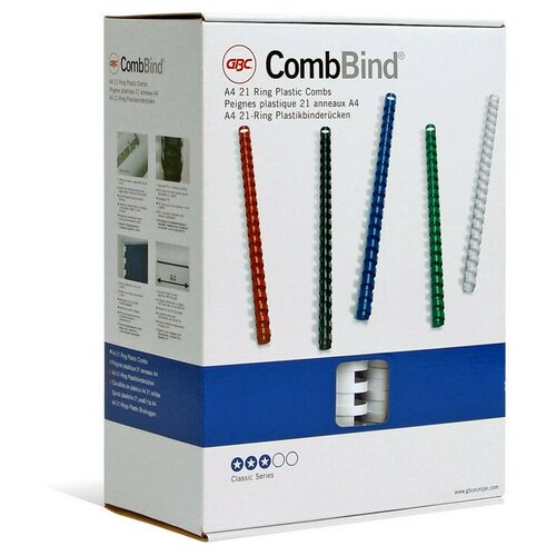 Пружины для переплета пластиковые GBC 32мм, белые 50шт/уп.