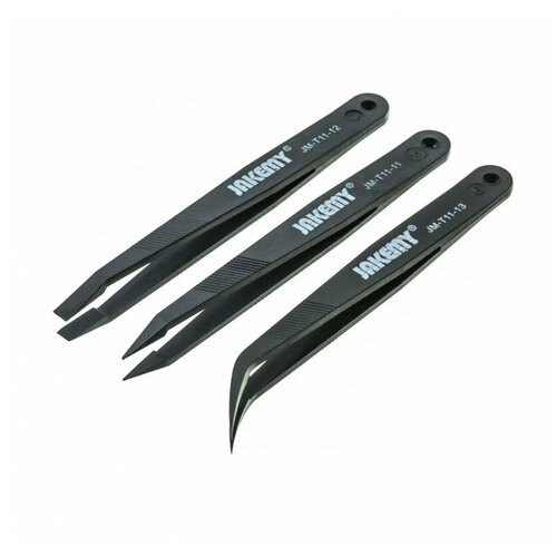 Набор пинцетов Jakemy JM-T11 антистатические 3 в 1 пластик 312₽