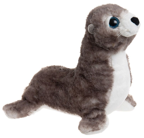 Мягкая игрушка Морской котик серый 25см