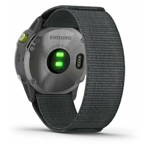 Garmin Enduro Steel стальной корпус с серым нейлоновым ремешком гибкая лестница с нейлоновым ремешком