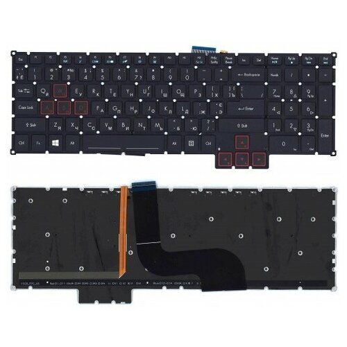 Клавиатура для ноутбука Acer Predator 15 G9-591 черная с подсветкой 15 17 G9-591 G9-593 G9-591-70VM G9-593-71EH G9-592 G9-593 G9-791 G9-792 G9-793 G5-793 G5-793-7108 Acer Predator Helios 500 17 PH517-51 PH517-61 Predator 17X GX-791 GX-792 2600₽