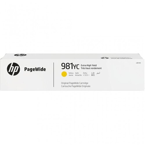 Струйный картридж Hewlett Packard L0R19A (HP 981Y) Yellow струйный картридж profiline l0r13a 981y для принтеров hp pagewide 556 586 с чернилами на пигментной основе cyan 183 мл