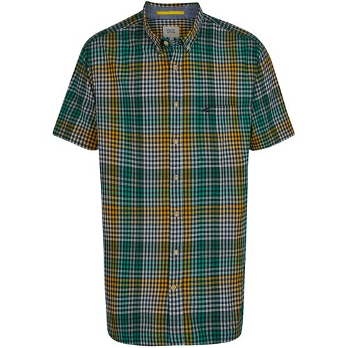 фото Мужская рубашка короткий рукав camel active , цвет зеленый, размер s (44)