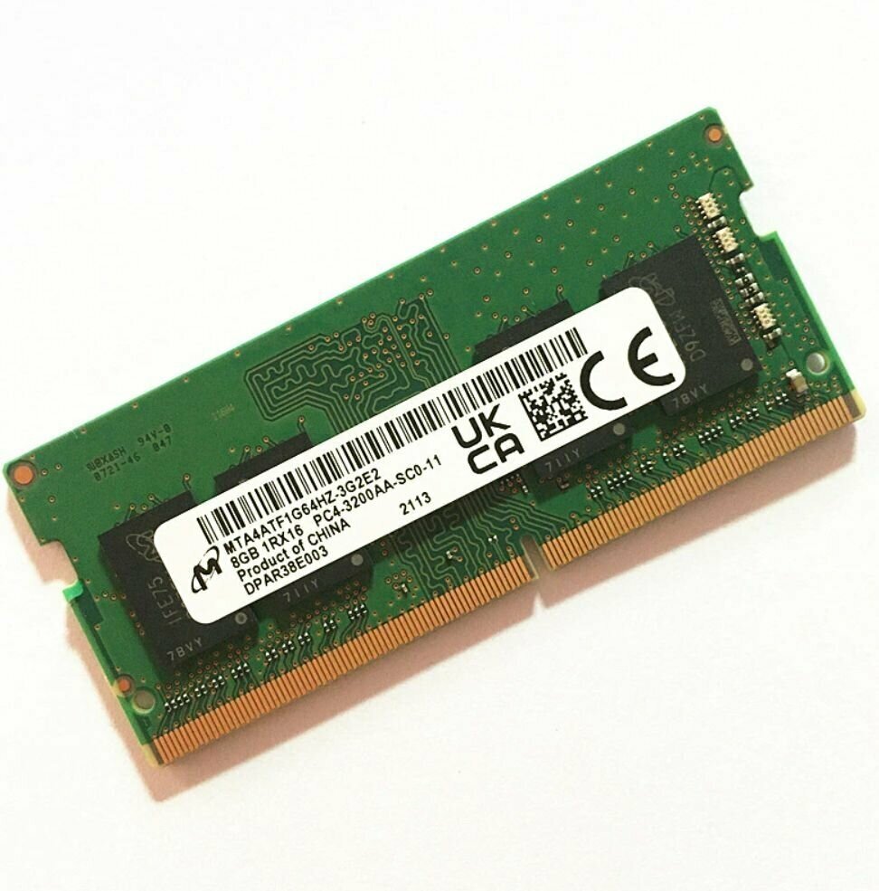 Micron DDR 4 SODIMM 8GB 12V 3200Mhz для ноутбука