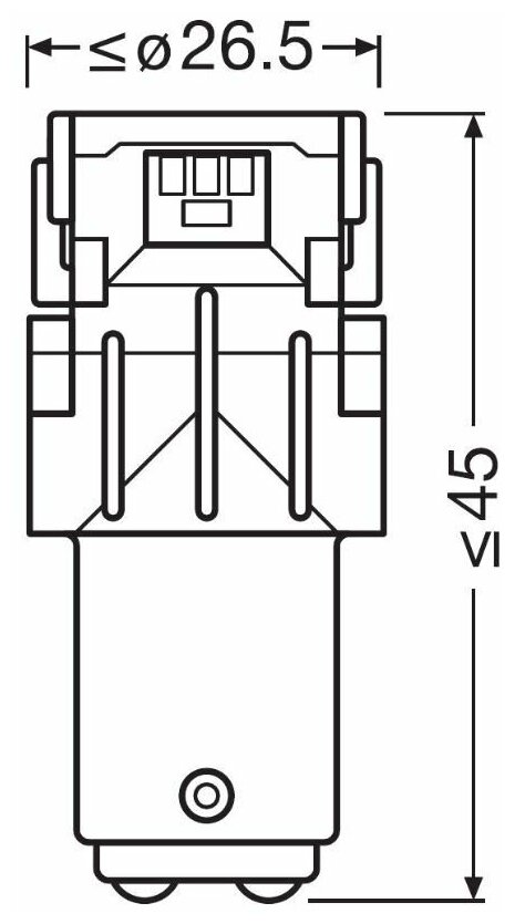 Лампа автомобильная светодиодная OSRAM LEDriving SL 7528DYP-02B P21/5W 12V 1.9W YELLOW BAY15d 2500K 2 шт.