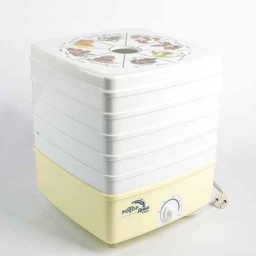 Ротор Сушилка для овощей и фруктов Ротор Дива-Люкс СШ-010-02 520 Вт 5 ярусов 17 л жёлтая 1979400₽