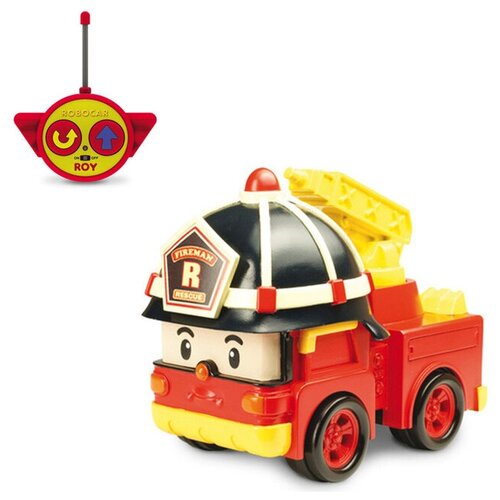 Пожарный автомобиль ROBOCAR POLI Robocar Poli Рой (83186), 15 см, красный/черный/желтый robocar poli пожарная станция с фигуркой рой разноцветный