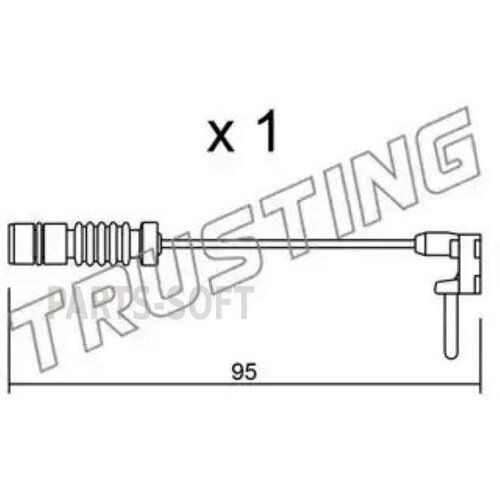 TRUSTING SU011 Датчик износа тормозных колодок