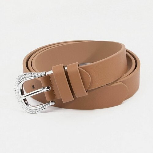 фото Ремень сима-ленд, размер 110, бежевый сима-лэнд