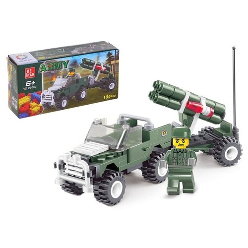 JIE STAR Конструктор Армия «Мобильная артиллерия», 104 детали