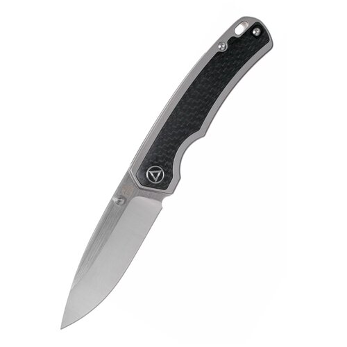 Нож складной QSP Puffin серебристый/черный нож otter crucible cpm s35vn aluminium foil carbon qs140 a1 от qsp
