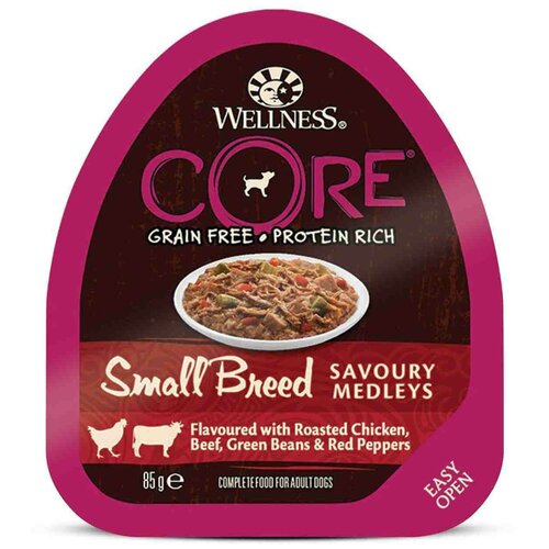 Wellness Core Small Breed консервы для собак мелких пород с курицей, говядиной, фасолью и красным перцем 85г