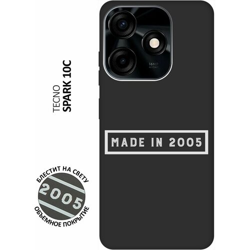 Матовый Soft Touch силиконовый чехол на Tecno Spark 10C / Техно Спарк 10С с 3D принтом 2005 W черный матовый soft touch силиконовый чехол на tecno spark 10c техно спарк 10с с 3d принтом indifference w черный