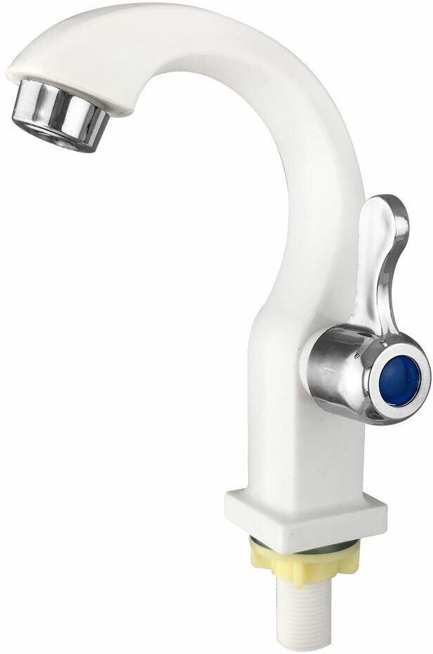 фото Кран на одну воду BRIMIX 668 белый металлокерамика