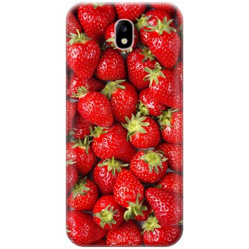 фото Re:pa накладка transparent для samsung galaxy j7 (2017) с принтом "клубника"