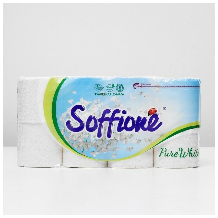 Soffione Pure White 8-p туалетная бумага 4971934