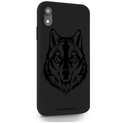 Черный силиконовый чехол MustHaveCase для iPhone XR Волк для Айфон 10R