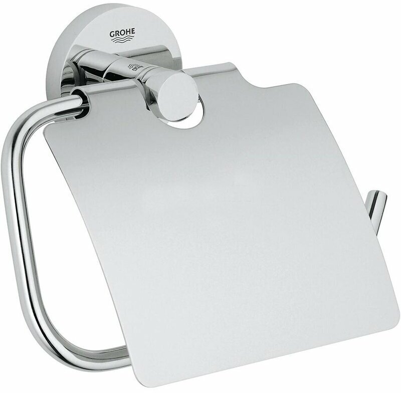 Держатель для туалетной бумаги GROHE Essentials с крышкой, хром (40367001)