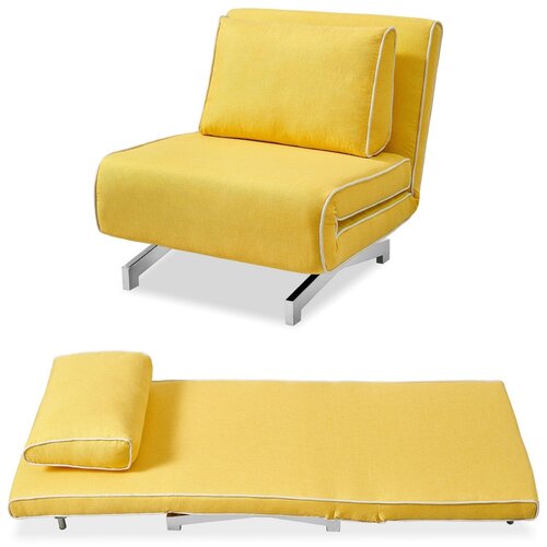 фото Кресло-кровать denny, желтый/хром imodern