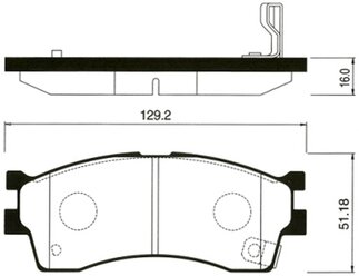 Дисковые тормозные колодки передние SANGSIN BRAKE SP1113 для Kia (4 шт.)