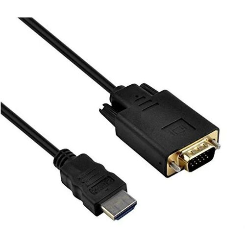 Кабель-адаптер Orient HDMI M C702 --> VGA 15M 1.8м, черный переходник адаптер hdmi vga с передачей звука для мониторов ноутбуков компьютеров pc телевизоров ps3 ps4 приставок белый