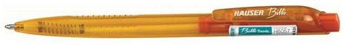 Набор: Шариковая ручка Hauser Billi Trendz, пластик цвет оранжевыйй, цвет чернил - оранжевый, толщина стержня - 1,0мм, 12шт/уп