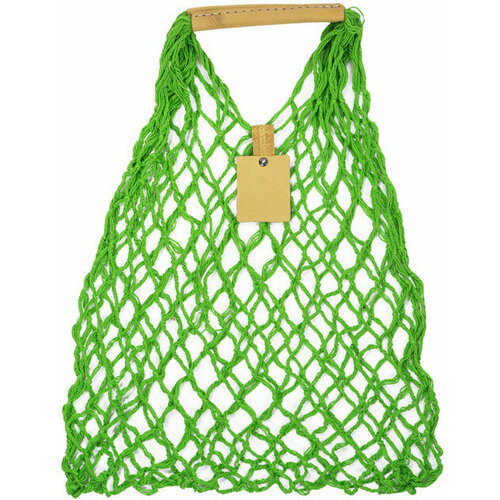 Сумка авоська Авоська дарит надежду, фактура плетеная, зеленый