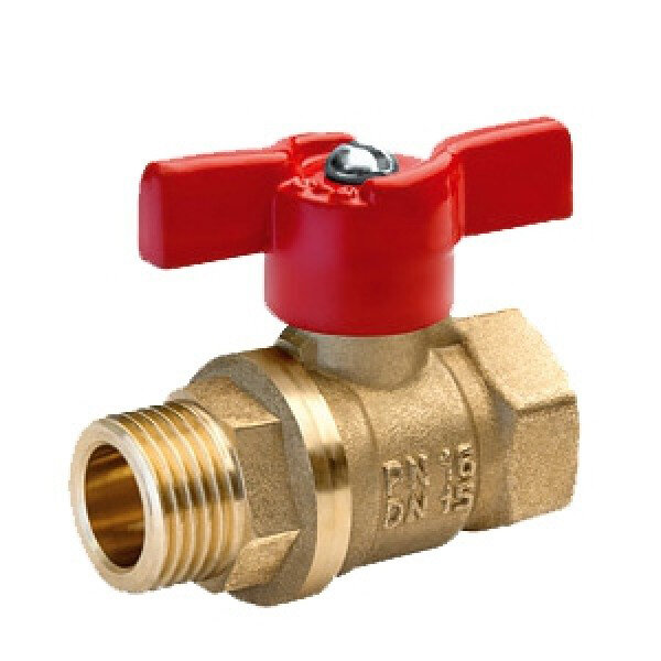 фото Кран шаровой 1/2' вн/нар бабочка 11Б27п1 А31/1 ДУ15 бологое