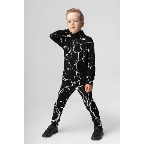 Комплект одежды  bodo детский, легинсы и водолазка, повседневный стиль, размер 92-98, черный