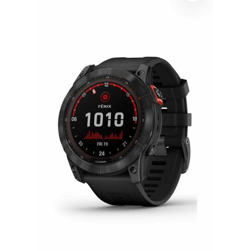 Garmin Fenix 7 Solor темный серый с черным ремешком 8100000₽