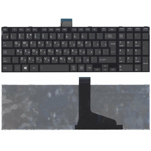 Клавиатура для ноутбука Toshiba Satellite C55 C55-A C55dt черная (с рамкой) клавиатура для ноутбука toshiba v000271010 черная c черной рамкой